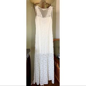 S Monteau White Lace Maxi Dress bride bridal wedding shower